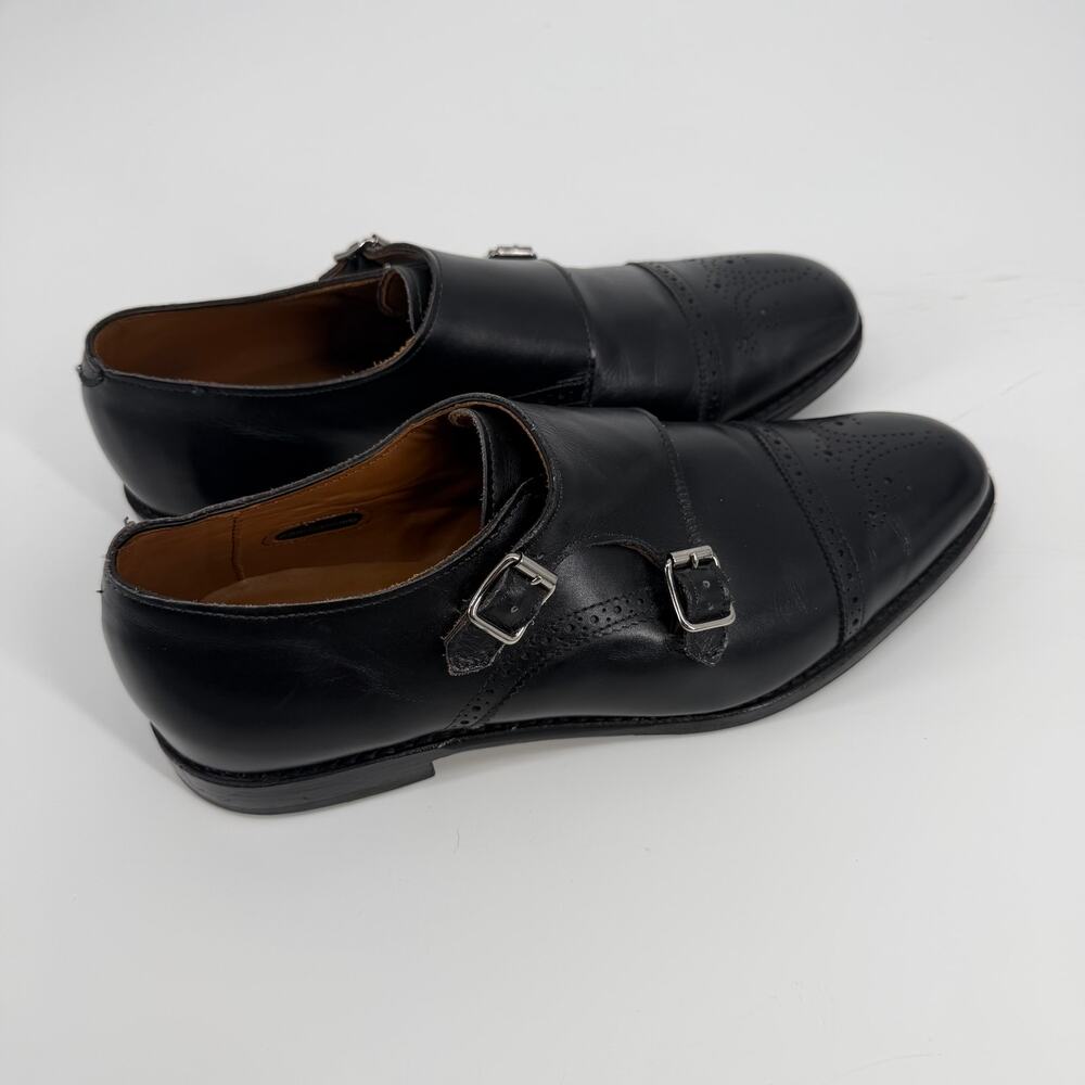 Allen Edmonds "St. John's" Double Monk Strap Bench Welt Loafers 10.5 D Black - Picture 6 of 16